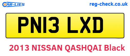 PN13LXD are the vehicle registration plates.