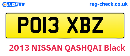PO13XBZ are the vehicle registration plates.
