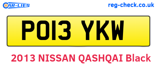 PO13YKW are the vehicle registration plates.