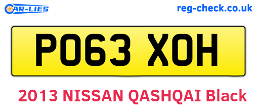 PO63XOH are the vehicle registration plates.