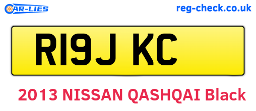 R19JKC are the vehicle registration plates.