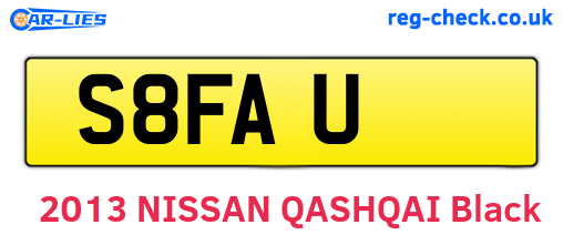 S8FAU are the vehicle registration plates.