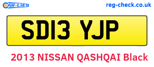 SD13YJP are the vehicle registration plates.