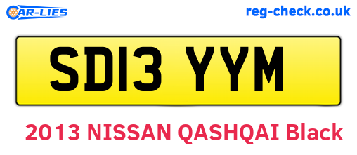 SD13YYM are the vehicle registration plates.