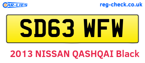 SD63WFW are the vehicle registration plates.