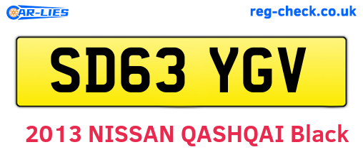 SD63YGV are the vehicle registration plates.