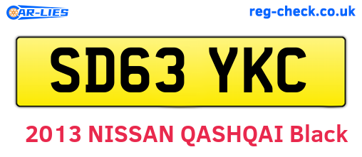 SD63YKC are the vehicle registration plates.
