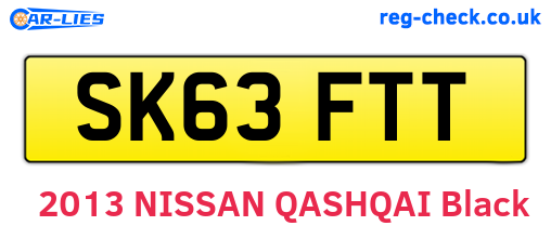 SK63FTT are the vehicle registration plates.