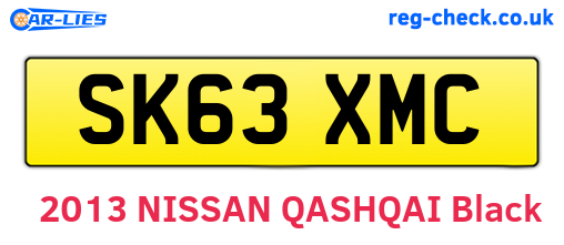 SK63XMC are the vehicle registration plates.