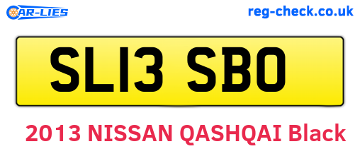 SL13SBO are the vehicle registration plates.