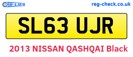 SL63UJR are the vehicle registration plates.