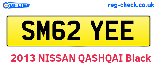SM62YEE are the vehicle registration plates.