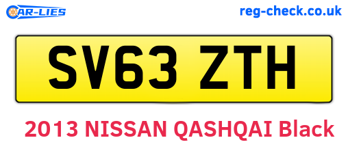 SV63ZTH are the vehicle registration plates.