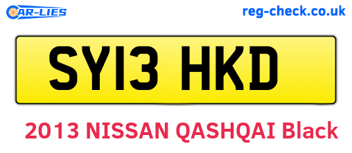 SY13HKD are the vehicle registration plates.