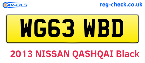 WG63WBD are the vehicle registration plates.