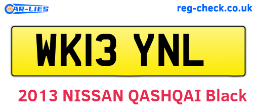 WK13YNL are the vehicle registration plates.