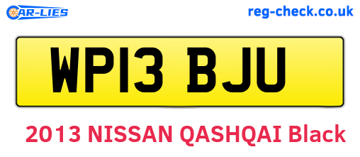 WP13BJU are the vehicle registration plates.