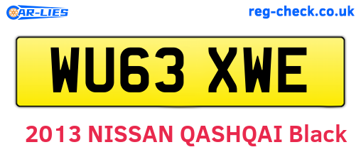 WU63XWE are the vehicle registration plates.