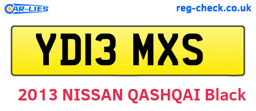 YD13MXS are the vehicle registration plates.
