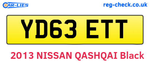 YD63ETT are the vehicle registration plates.