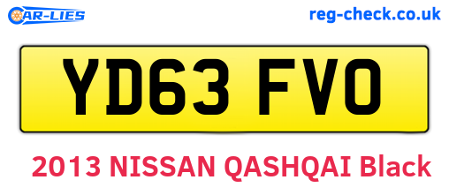 YD63FVO are the vehicle registration plates.
