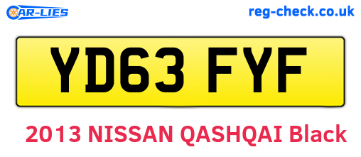 YD63FYF are the vehicle registration plates.