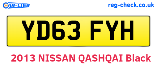 YD63FYH are the vehicle registration plates.