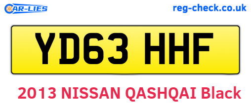 YD63HHF are the vehicle registration plates.