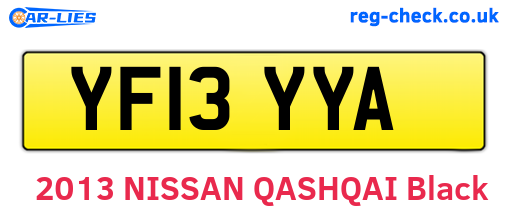 YF13YYA are the vehicle registration plates.