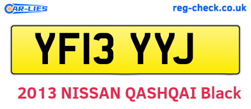 YF13YYJ are the vehicle registration plates.