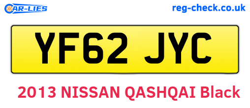 YF62JYC are the vehicle registration plates.