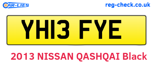YH13FYE are the vehicle registration plates.