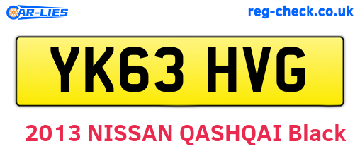 YK63HVG are the vehicle registration plates.