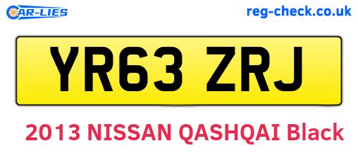 YR63ZRJ are the vehicle registration plates.