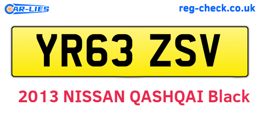 YR63ZSV are the vehicle registration plates.