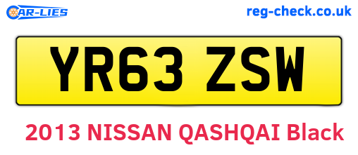 YR63ZSW are the vehicle registration plates.