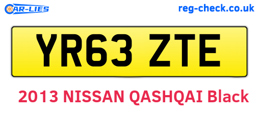 YR63ZTE are the vehicle registration plates.