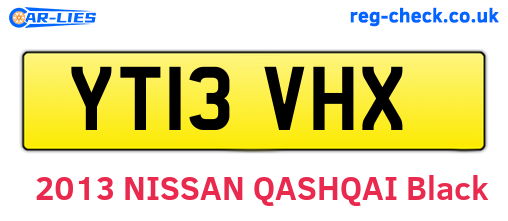 YT13VHX are the vehicle registration plates.