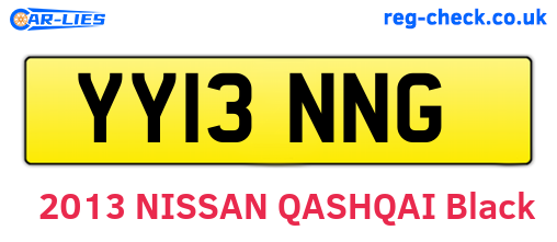 YY13NNG are the vehicle registration plates.