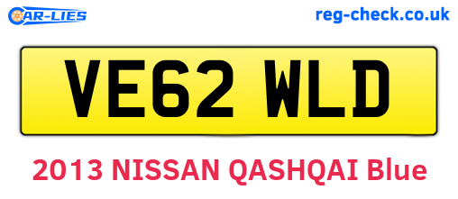 VE62WLD are the vehicle registration plates.