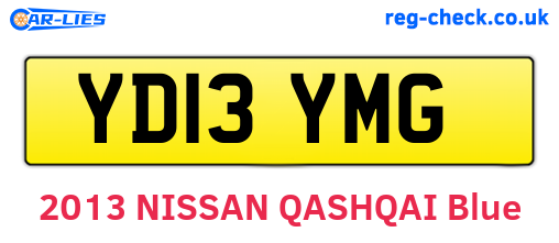 YD13YMG are the vehicle registration plates.