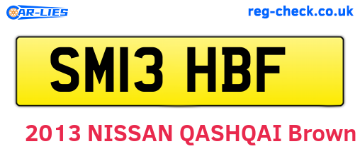 SM13HBF are the vehicle registration plates.