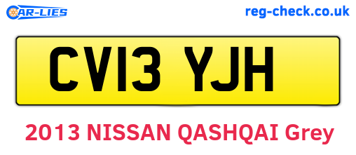 CV13YJH are the vehicle registration plates.