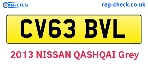 CV63BVL are the vehicle registration plates.