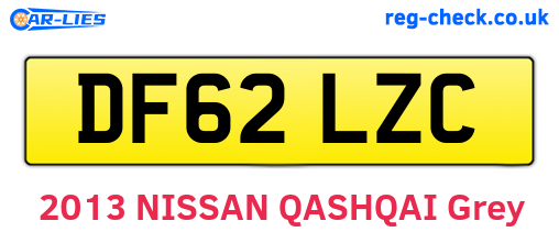 DF62LZC are the vehicle registration plates.
