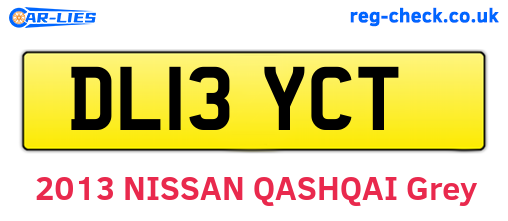 DL13YCT are the vehicle registration plates.