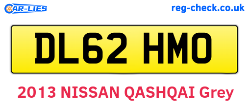 DL62HMO are the vehicle registration plates.