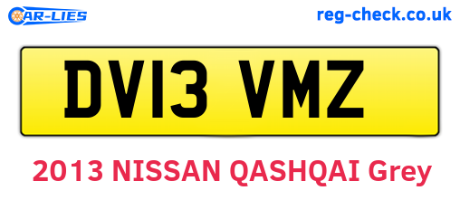 DV13VMZ are the vehicle registration plates.