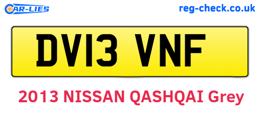 DV13VNF are the vehicle registration plates.