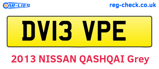 DV13VPE are the vehicle registration plates.